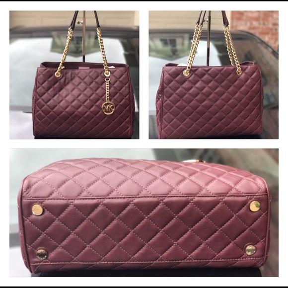 Michael Kors Handbags - Michael kors lamb leather Susannah bag merlot